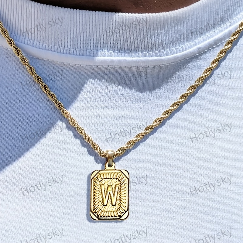 Women's Fashion Pendant Necklace with Initial Letter Option